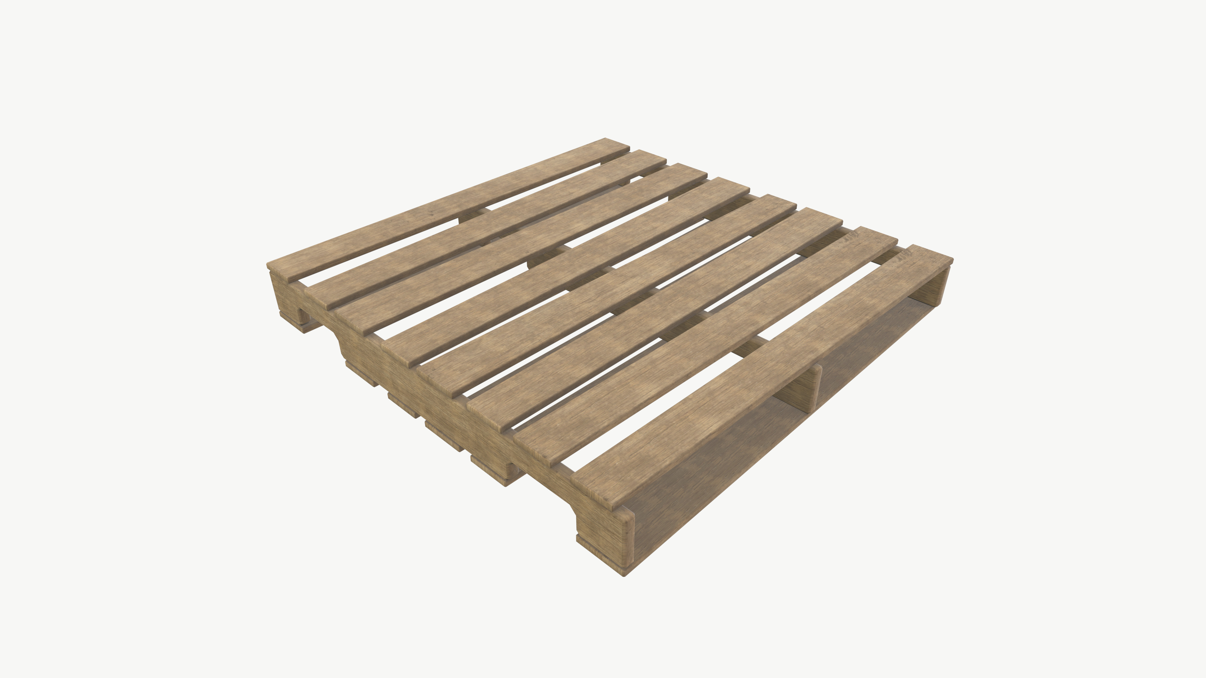 Wooden pallet 3D model_4