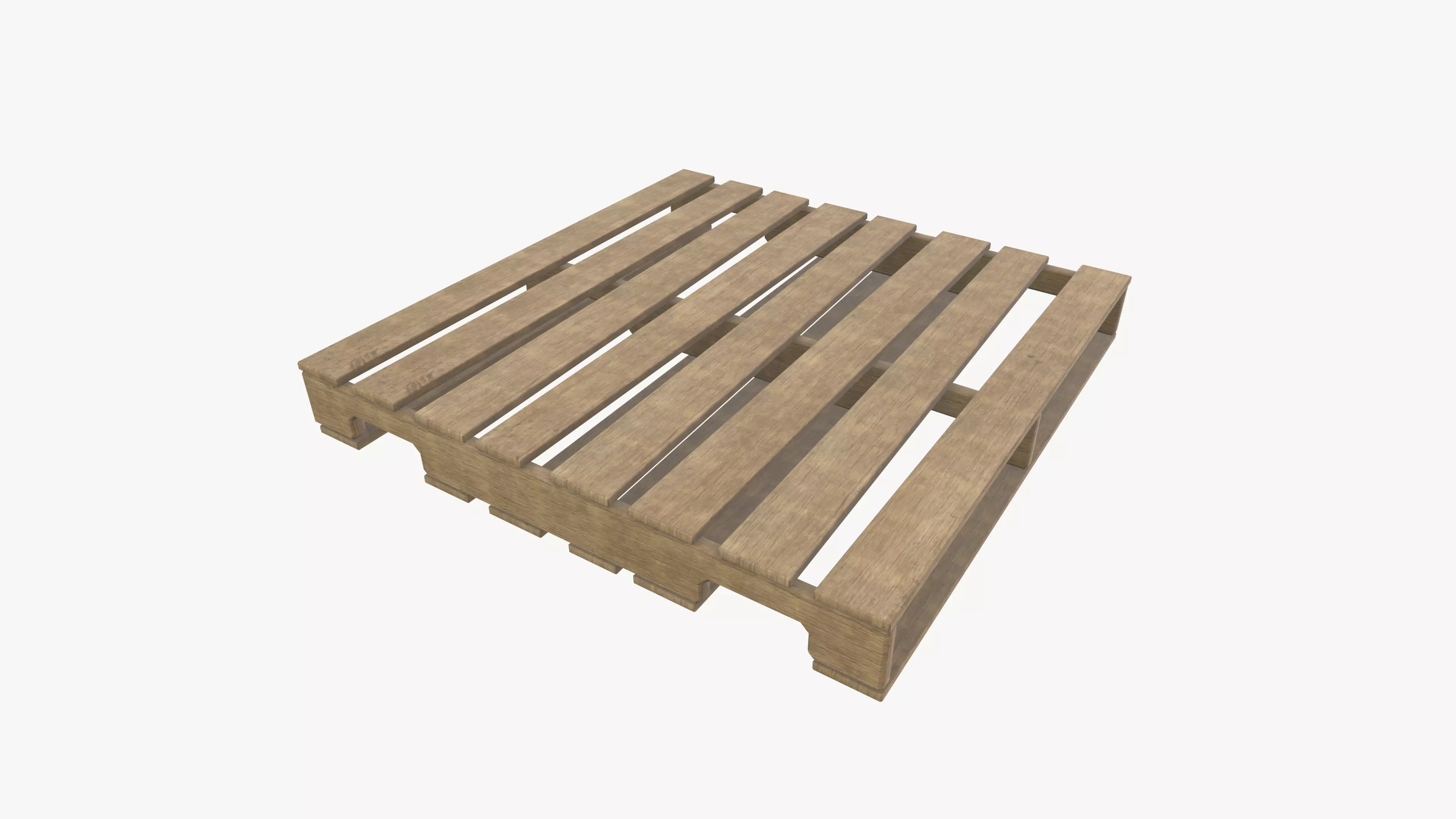 Wooden pallet 3D model_0