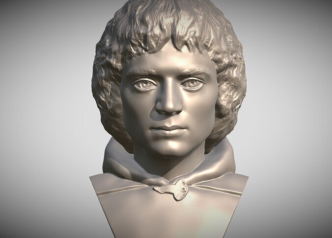 Frodo Baggins from The Lord of the Rings bust 3D print model