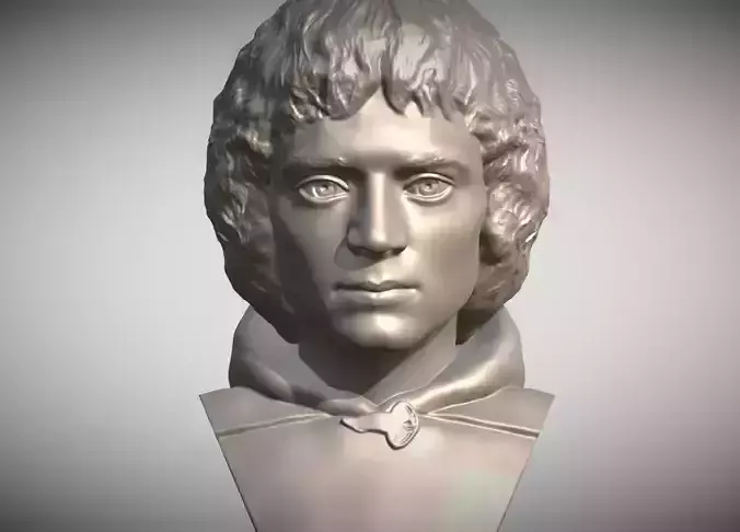 Frodo Baggins from The Lord of the Rings bust 3D print model