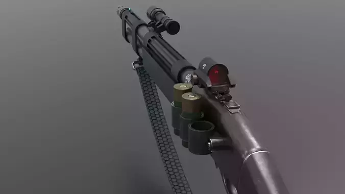 Remington Model 870 Shotgun Fps - Tps Low-poly 3D model