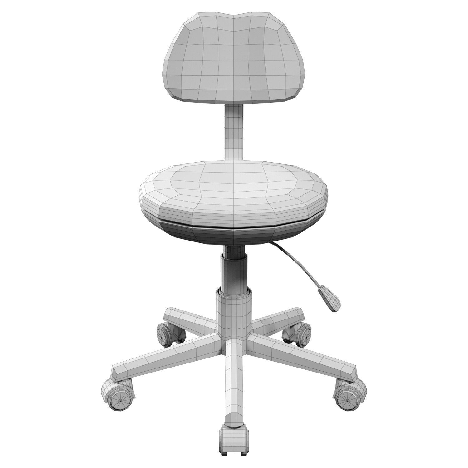 Doctor Chair Low-poly 3D model_5