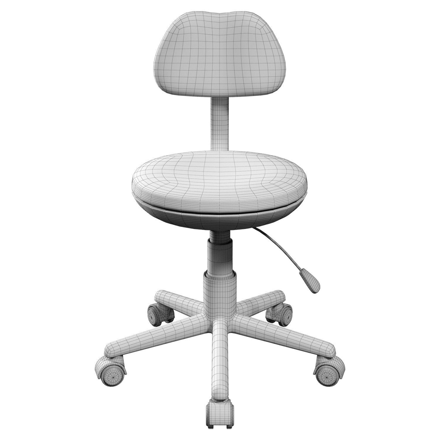 Doctor Chair Low-poly 3D model_6
