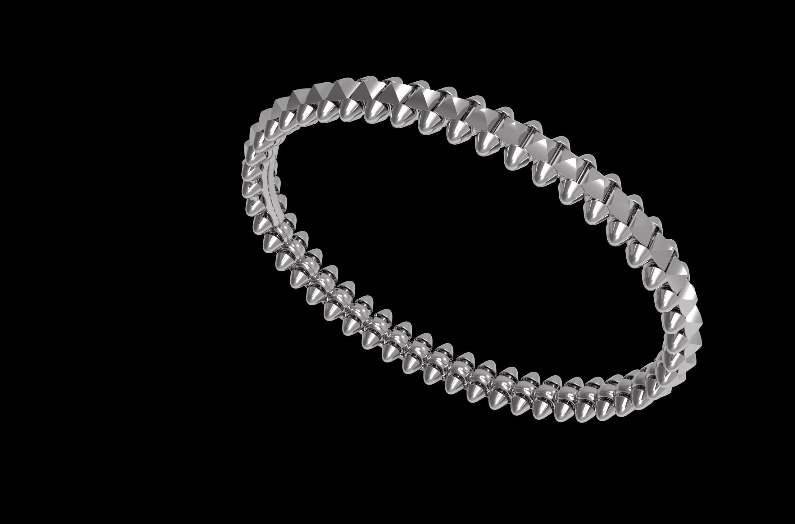 Clash Bracelet 170mm 17Size 3D print model_16