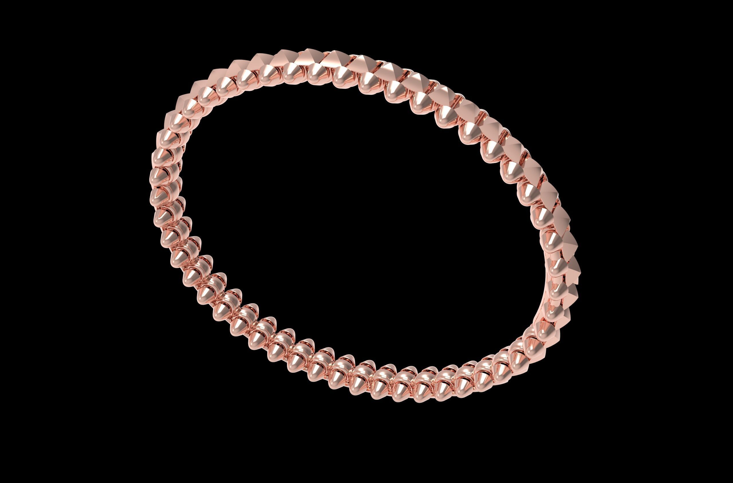 Clash Bracelet 170mm 17Size 3D print model_4