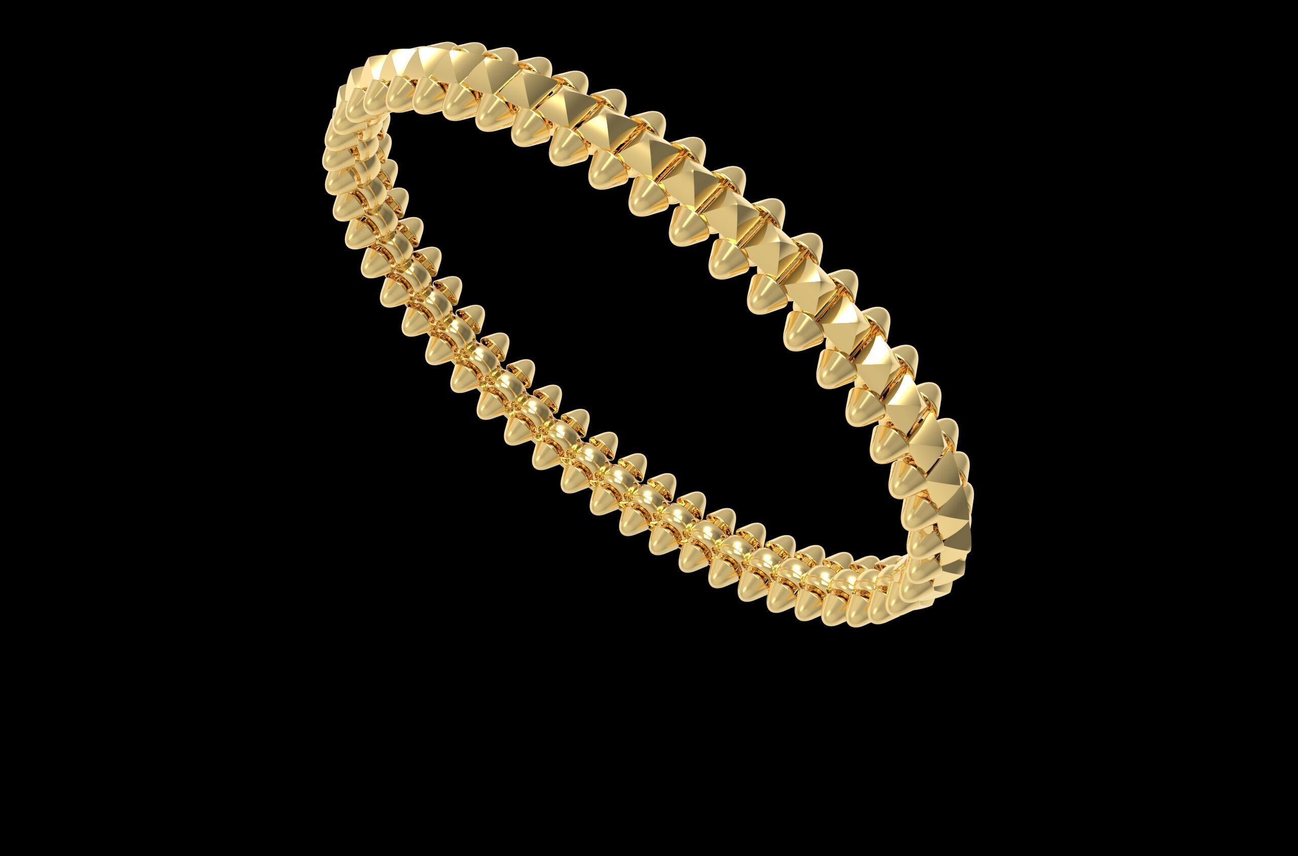 Clash Bracelet 170mm 17Size 3D print model_3