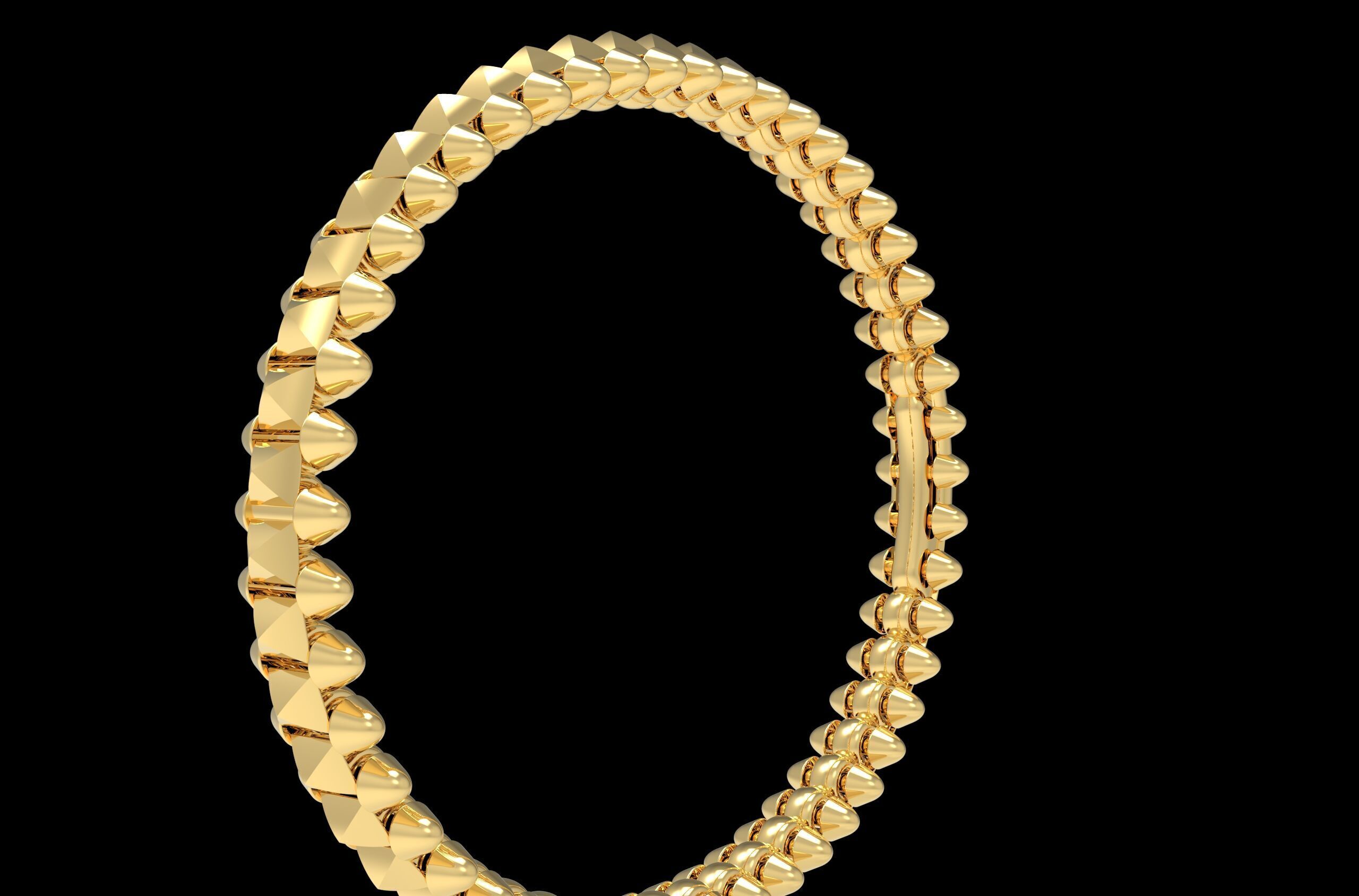 Clash Bracelet 170mm 17Size 3D print model_7