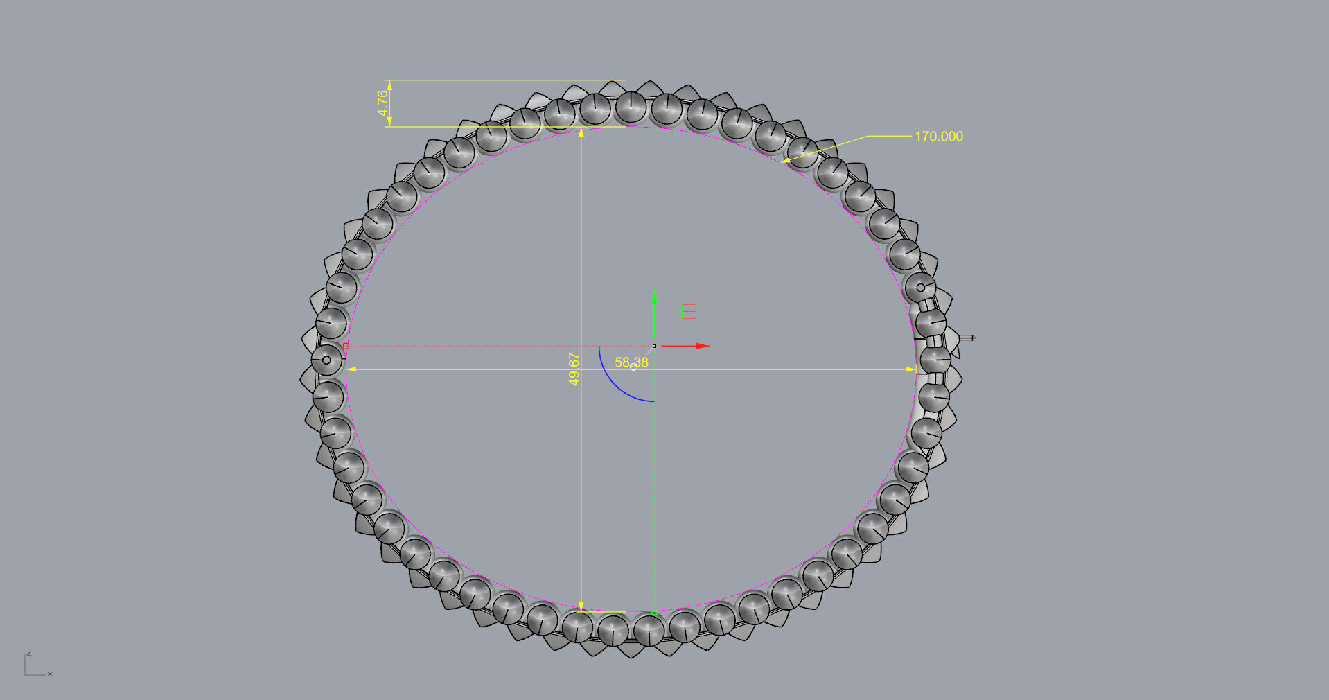 Clash Bracelet 170mm 17Size 3D print model_17