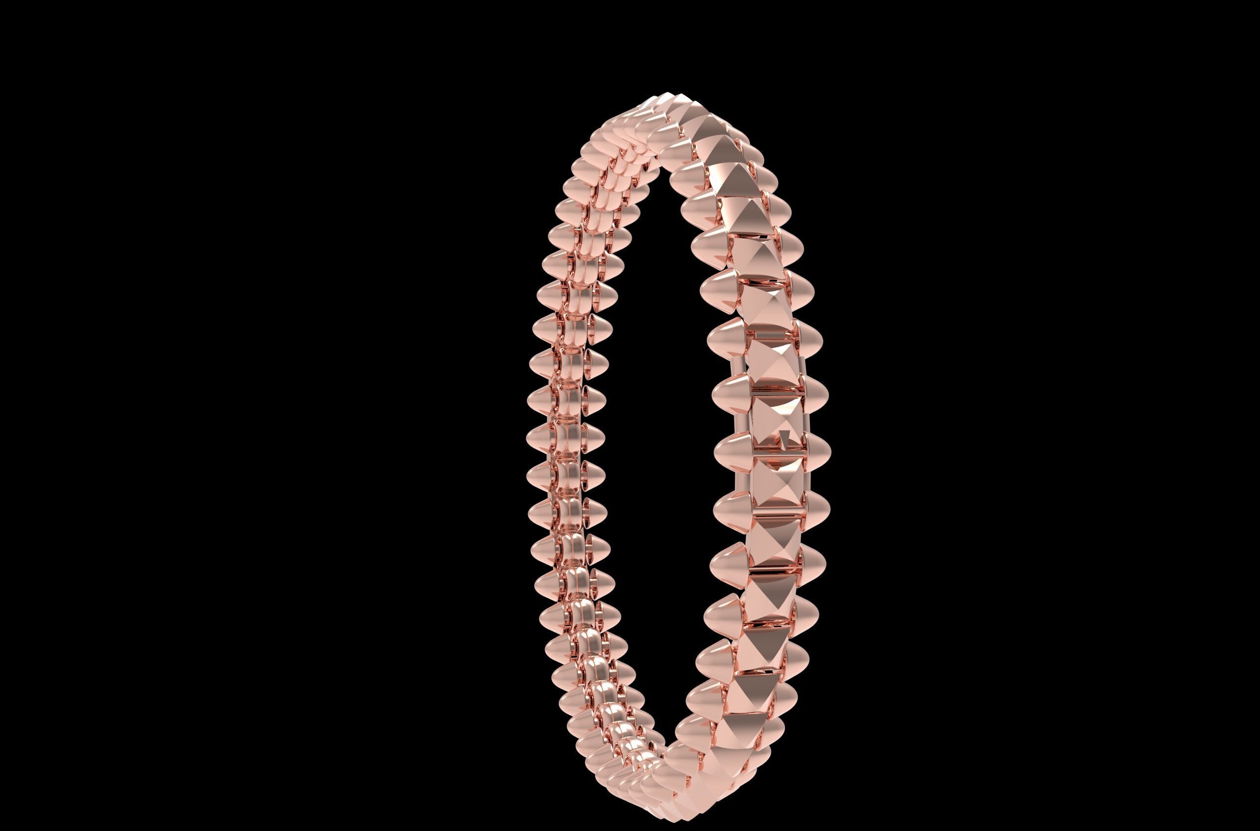 Clash Bracelet 170mm 17Size 3D print model_8