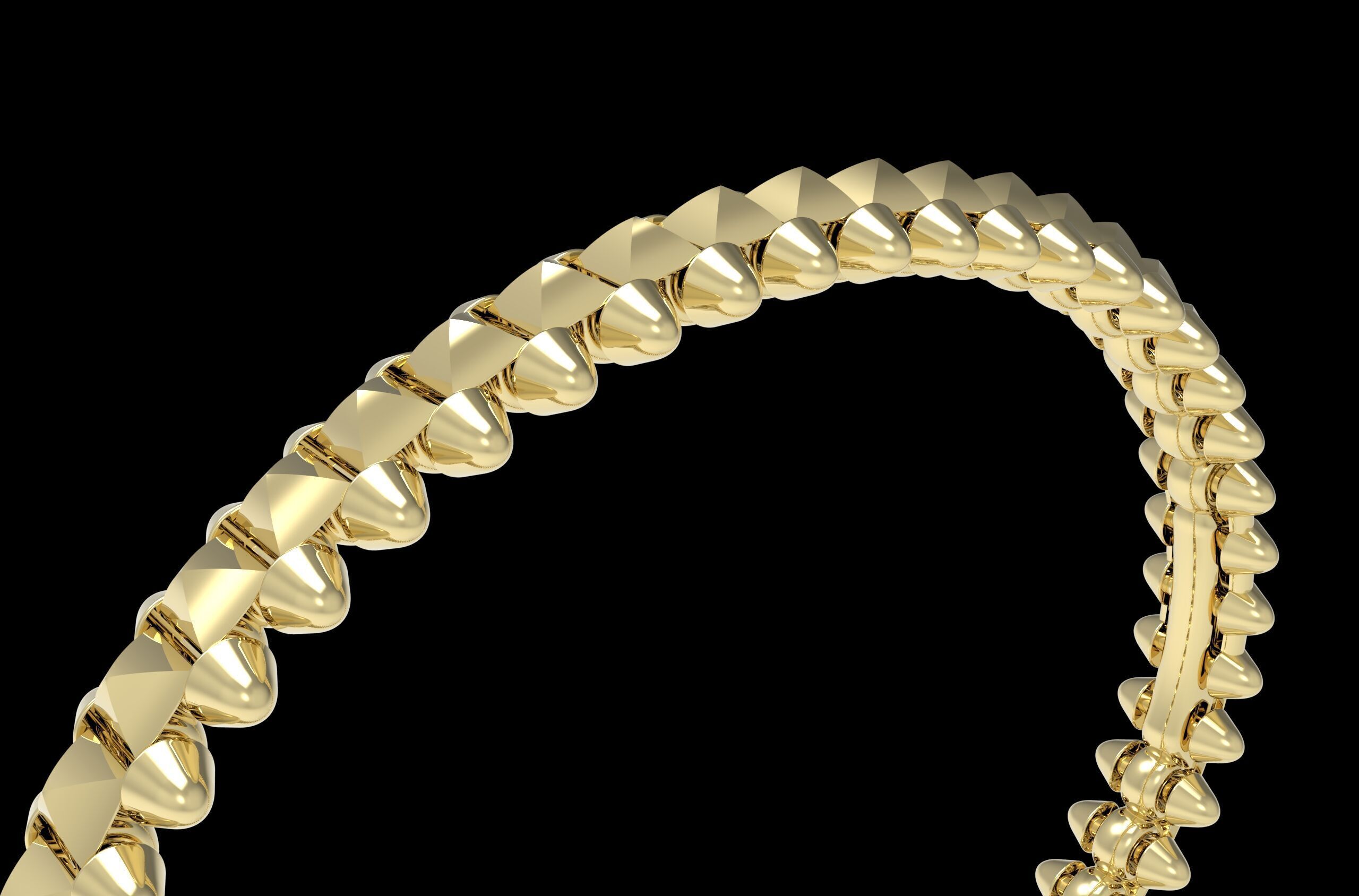 Clash Bracelet 170mm 17Size 3D print model_2