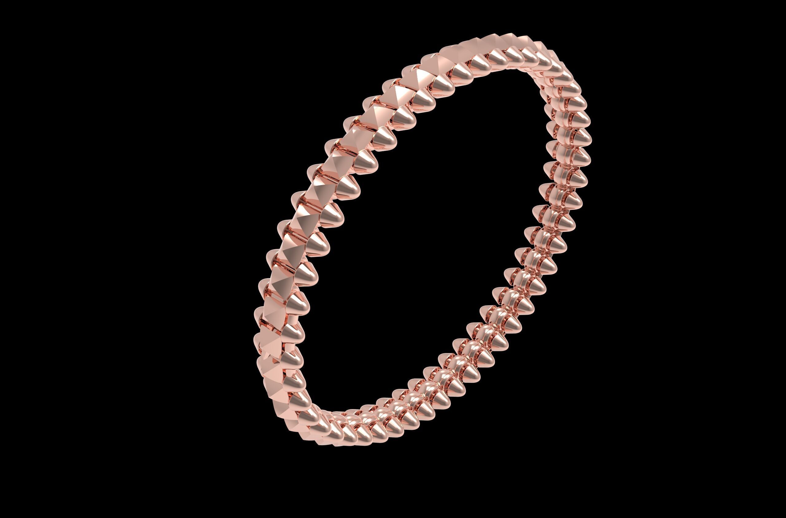 Clash Bracelet 170mm 17Size 3D print model_12