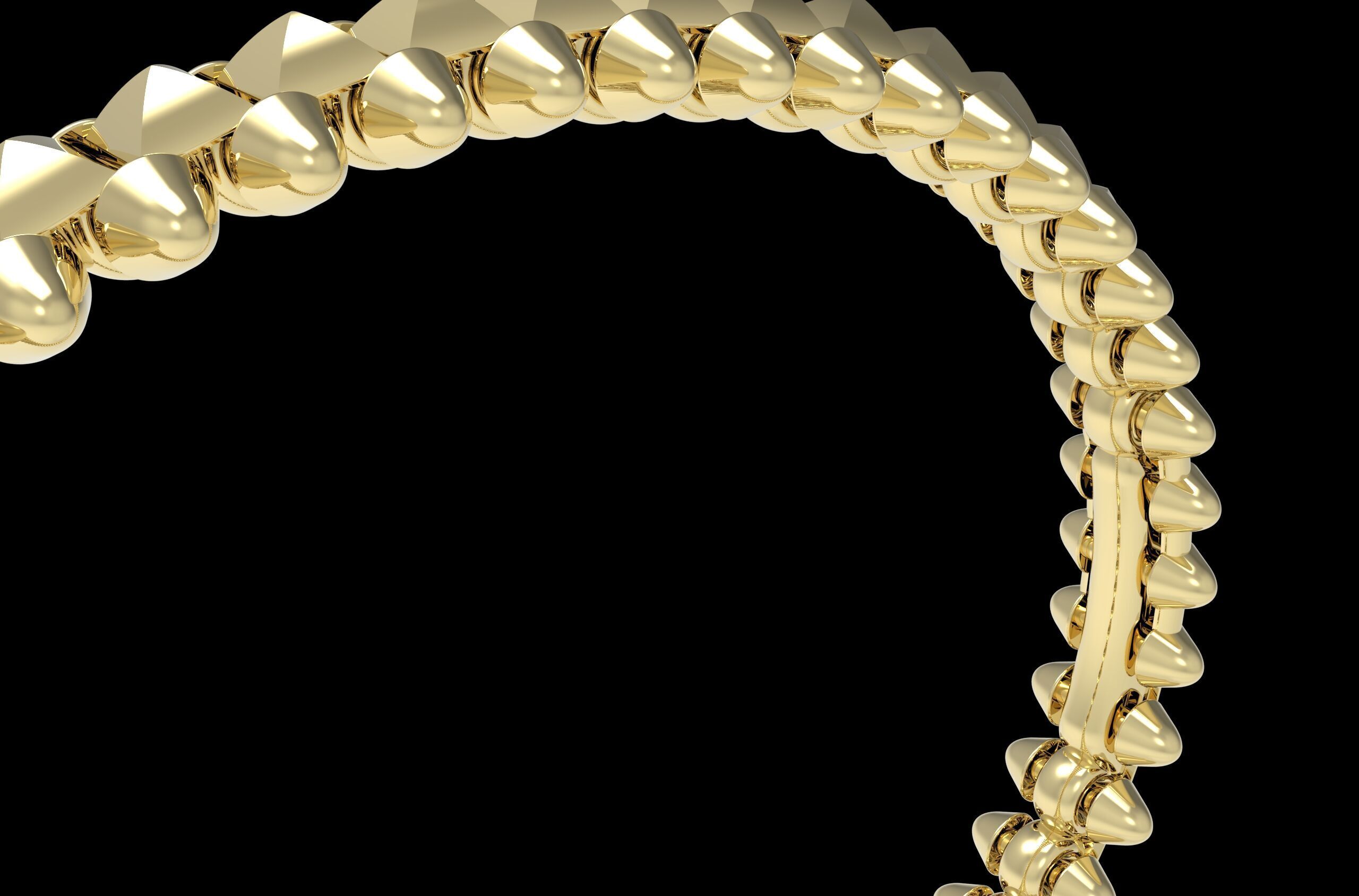 Clash Bracelet 170mm 17Size 3D print model_10