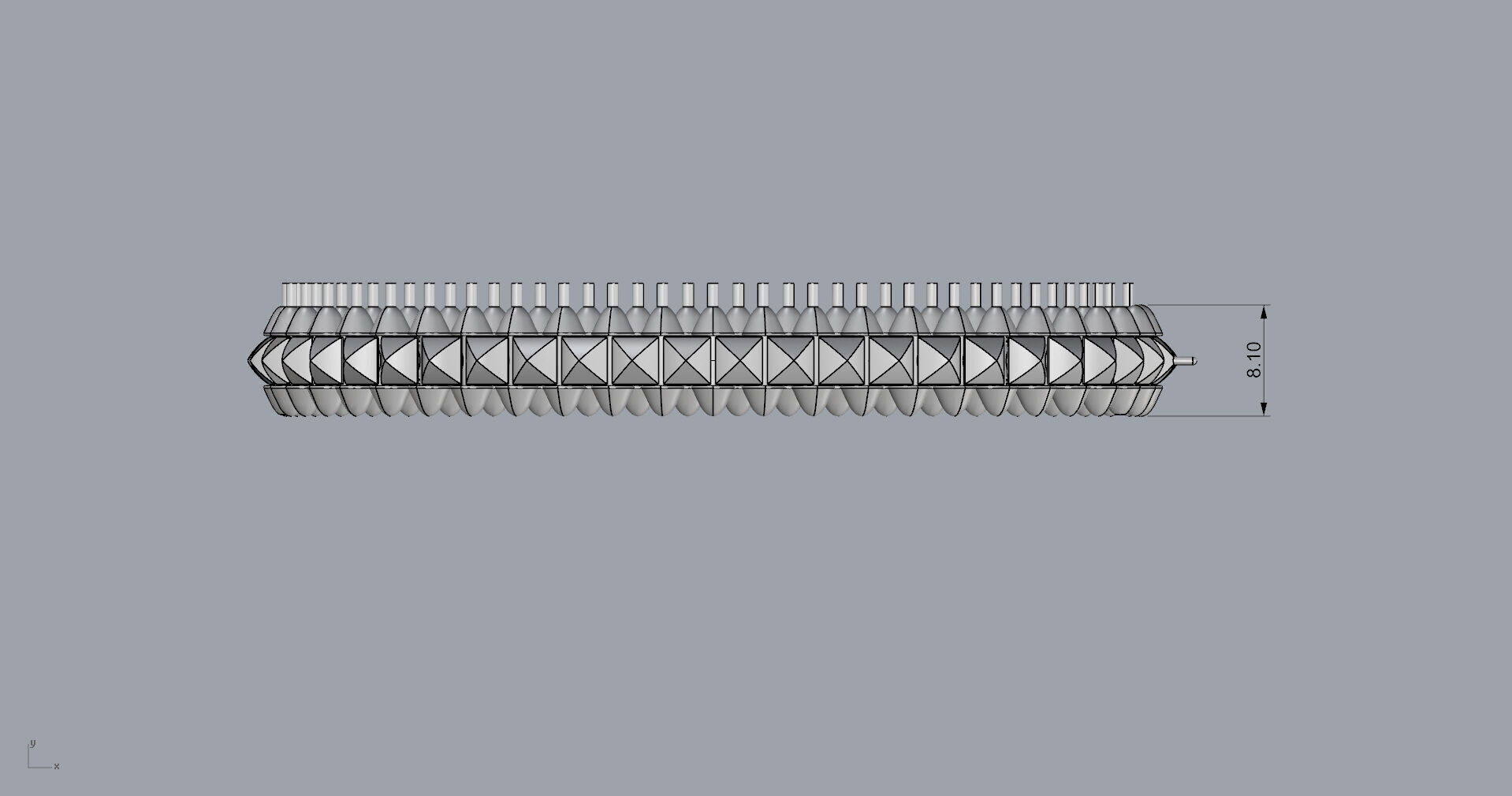 Clash Bracelet 170mm 17Size 3D print model_18