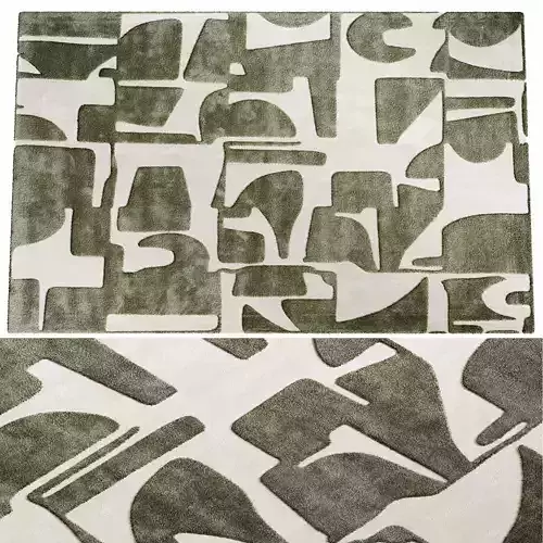 Ecorugs floor rug Papercut yellow