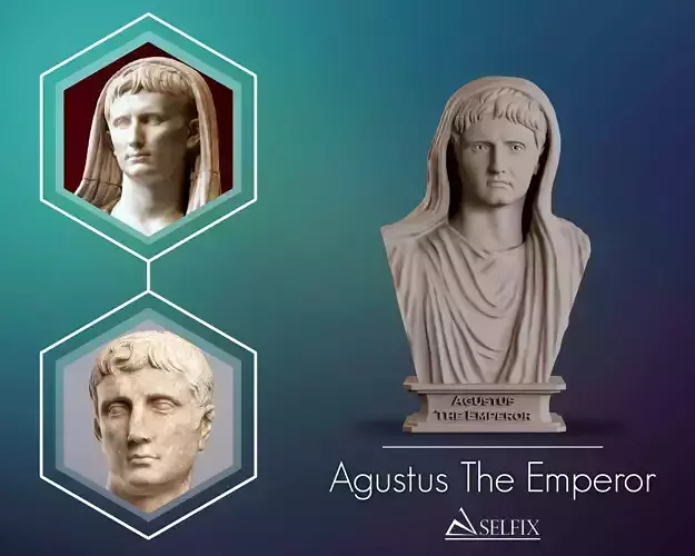 Augustus The Emperor bust Sculpture 3D print model