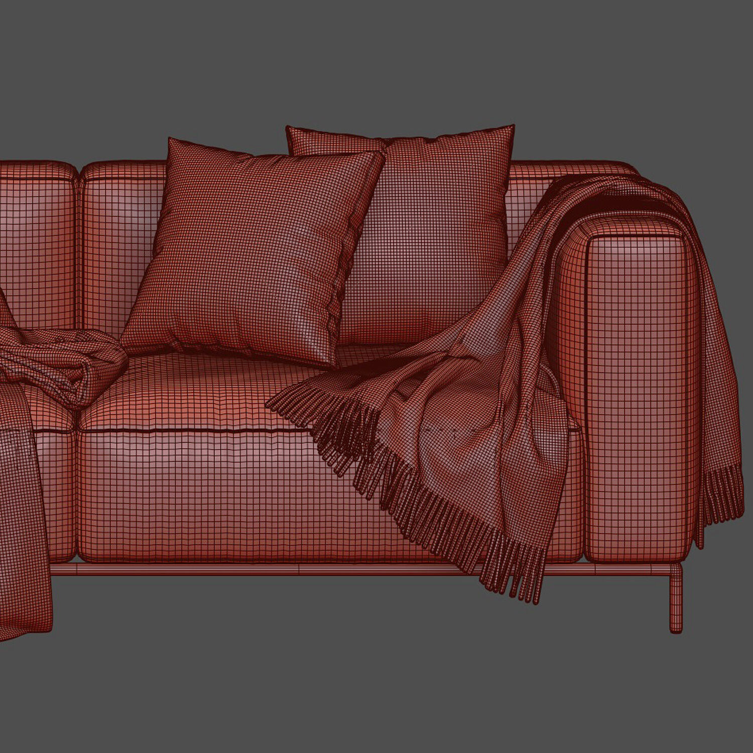 Mex Hi 2 Seats Sofa 3D model_6