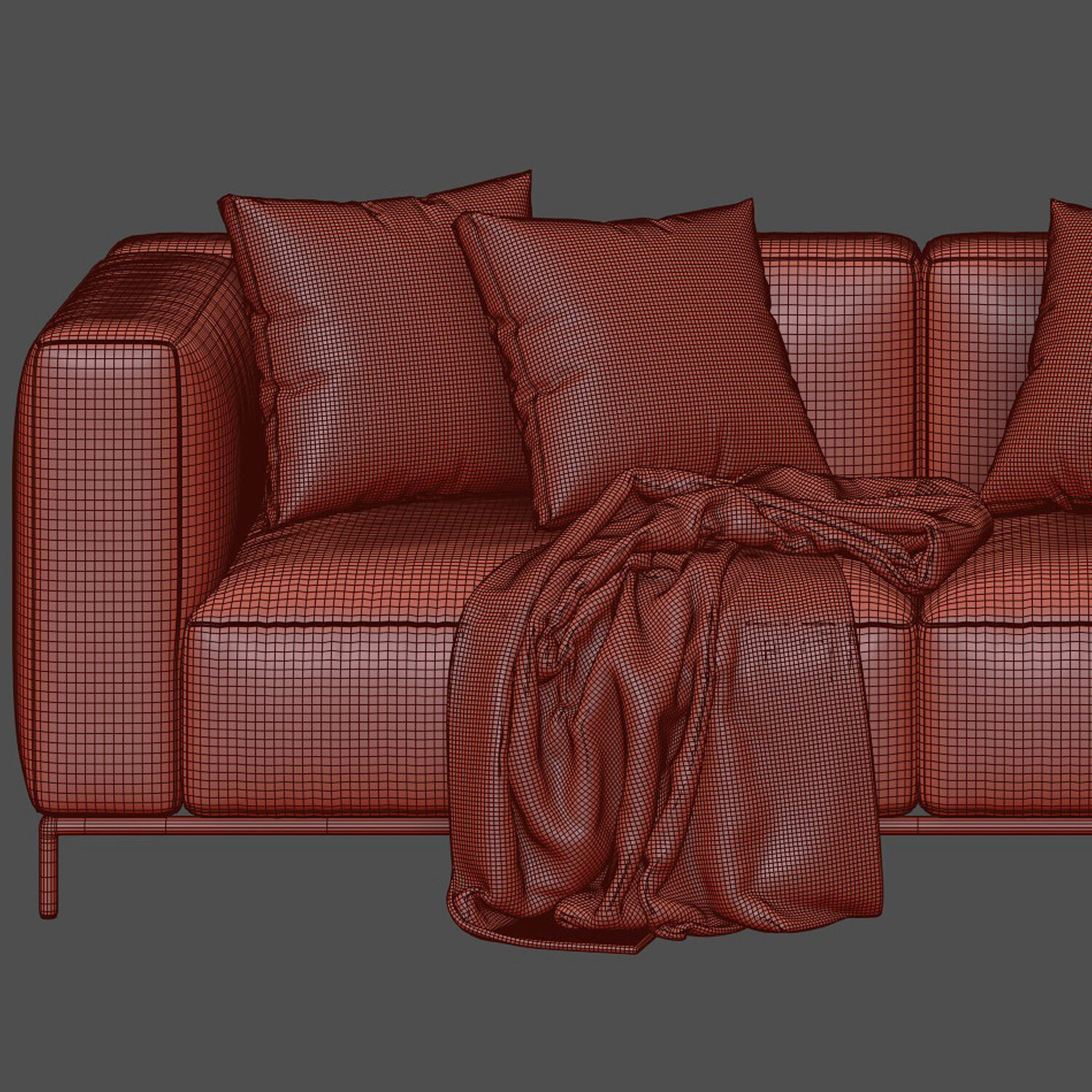 Mex Hi 2 Seats Sofa 3D model_5