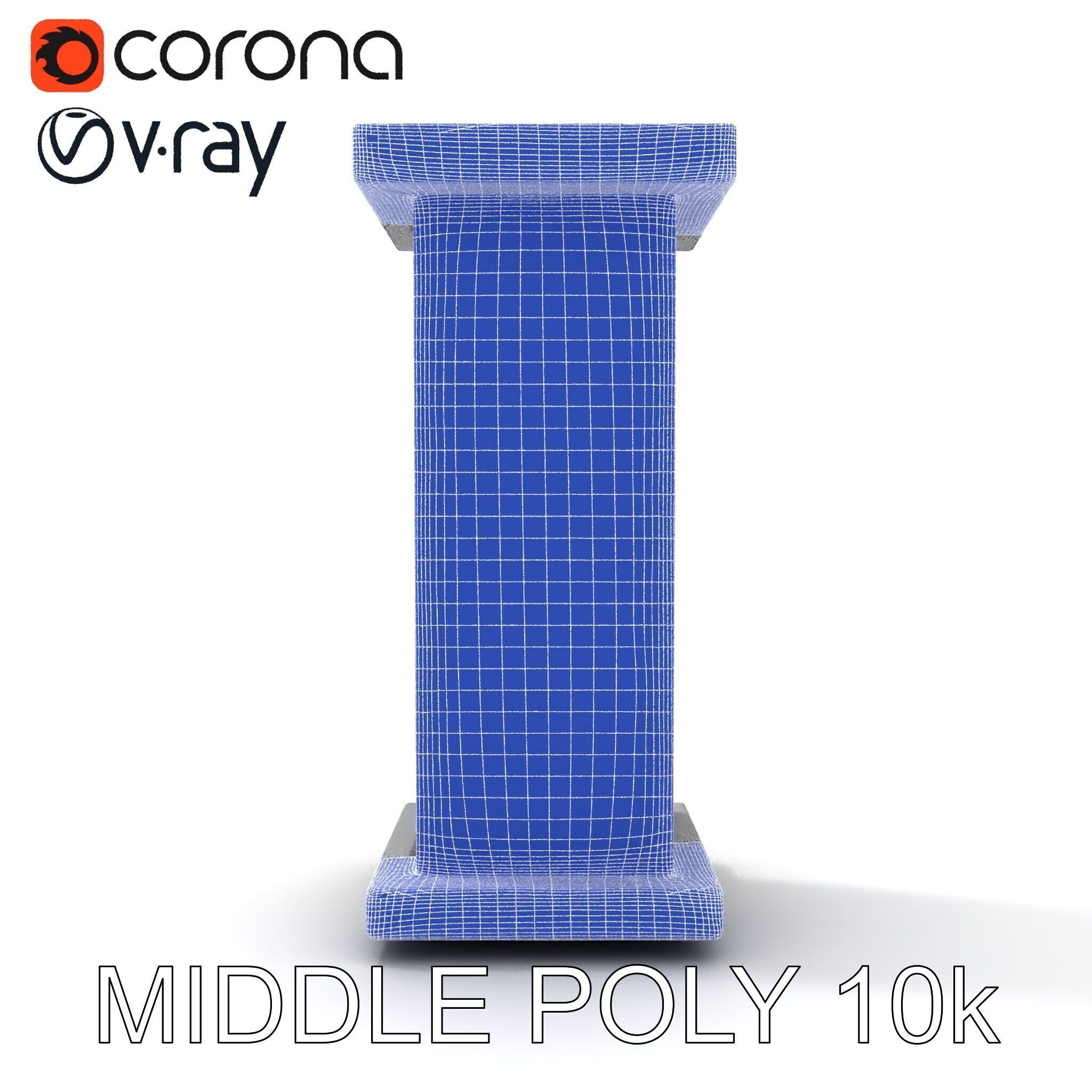Marble Pedestal Model Pack Low-poly 3D model_20