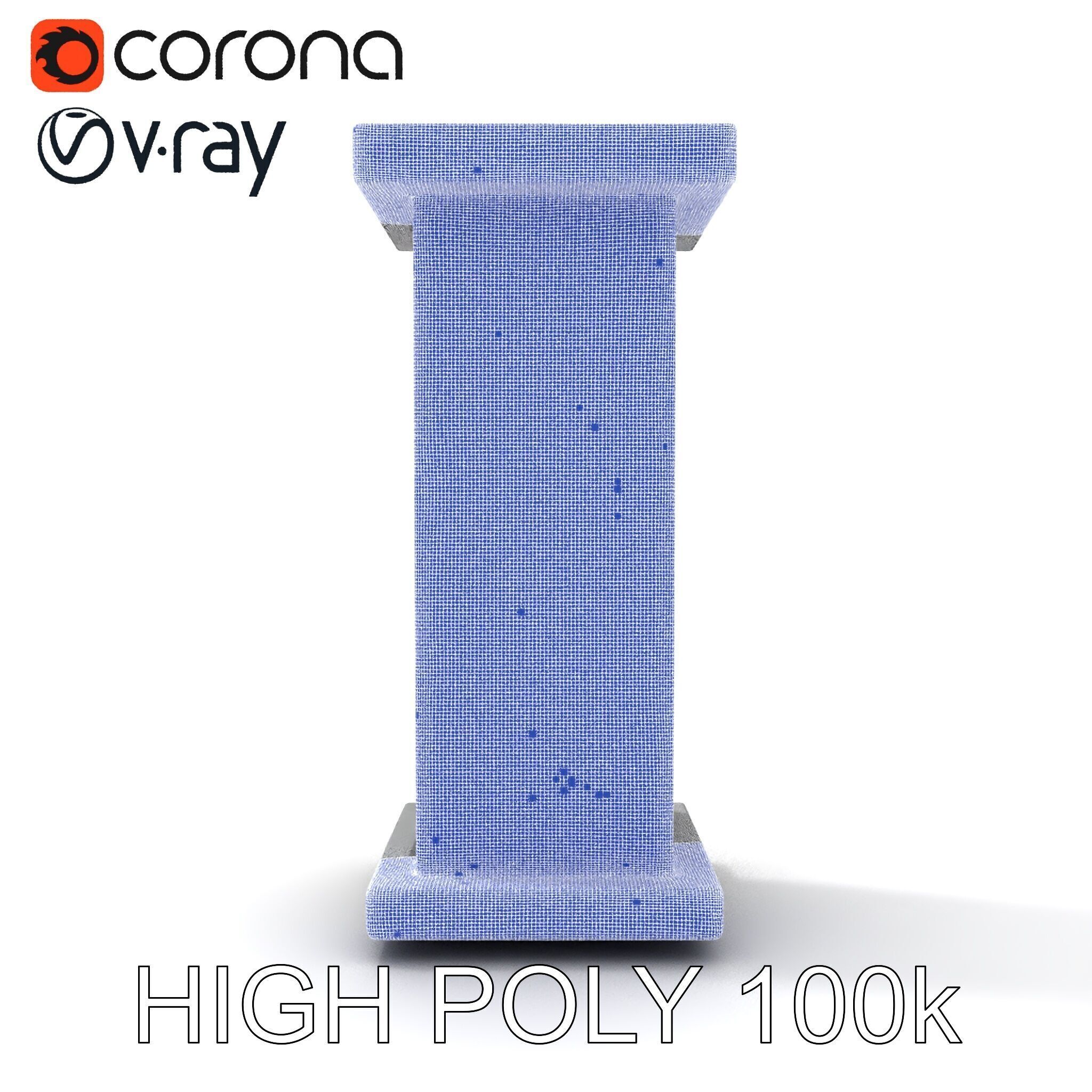 Marble Pedestal Model Pack Low-poly 3D model_34