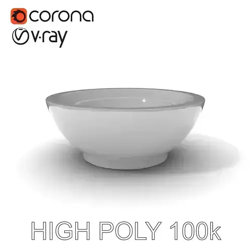 Sleek Metal Bowl D Model Pack