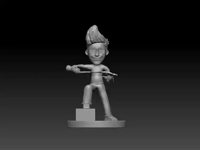 Cartoon Man Holding Hot Dog