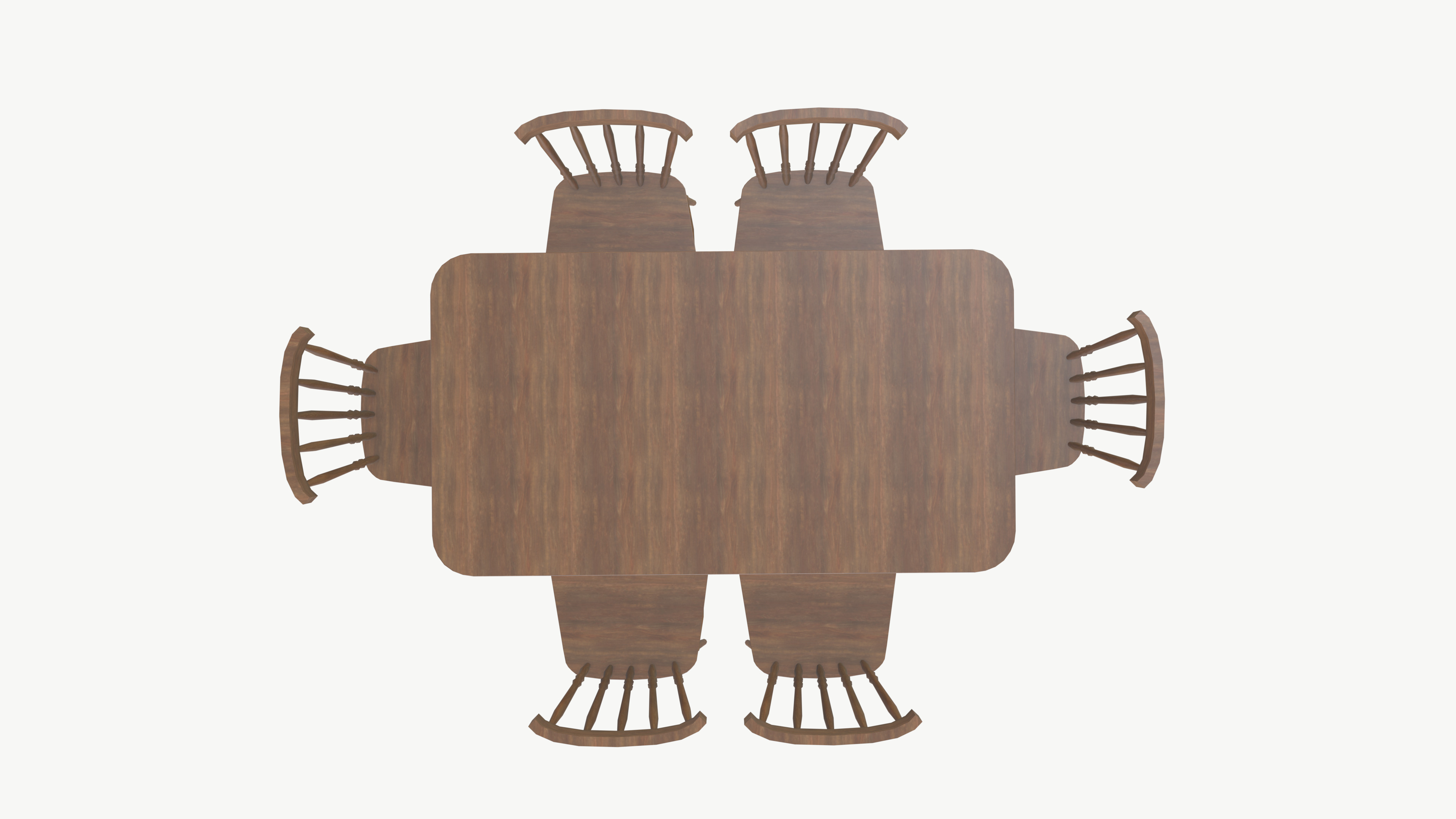 Dining table chair 3D model_7