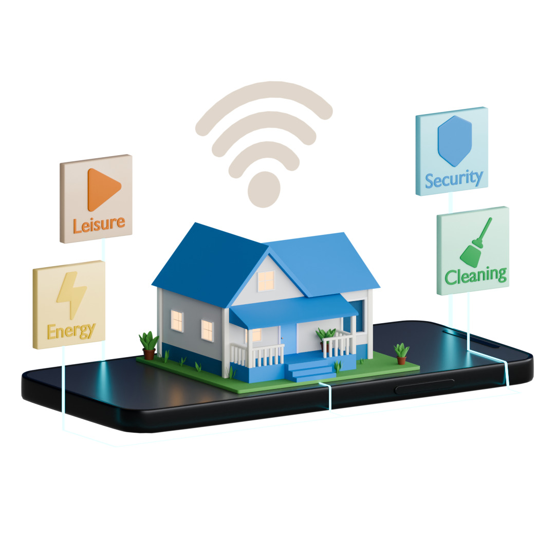 Low Poly Isometric Smart Home Illustration UI UX Design Low-poly 3D model_2