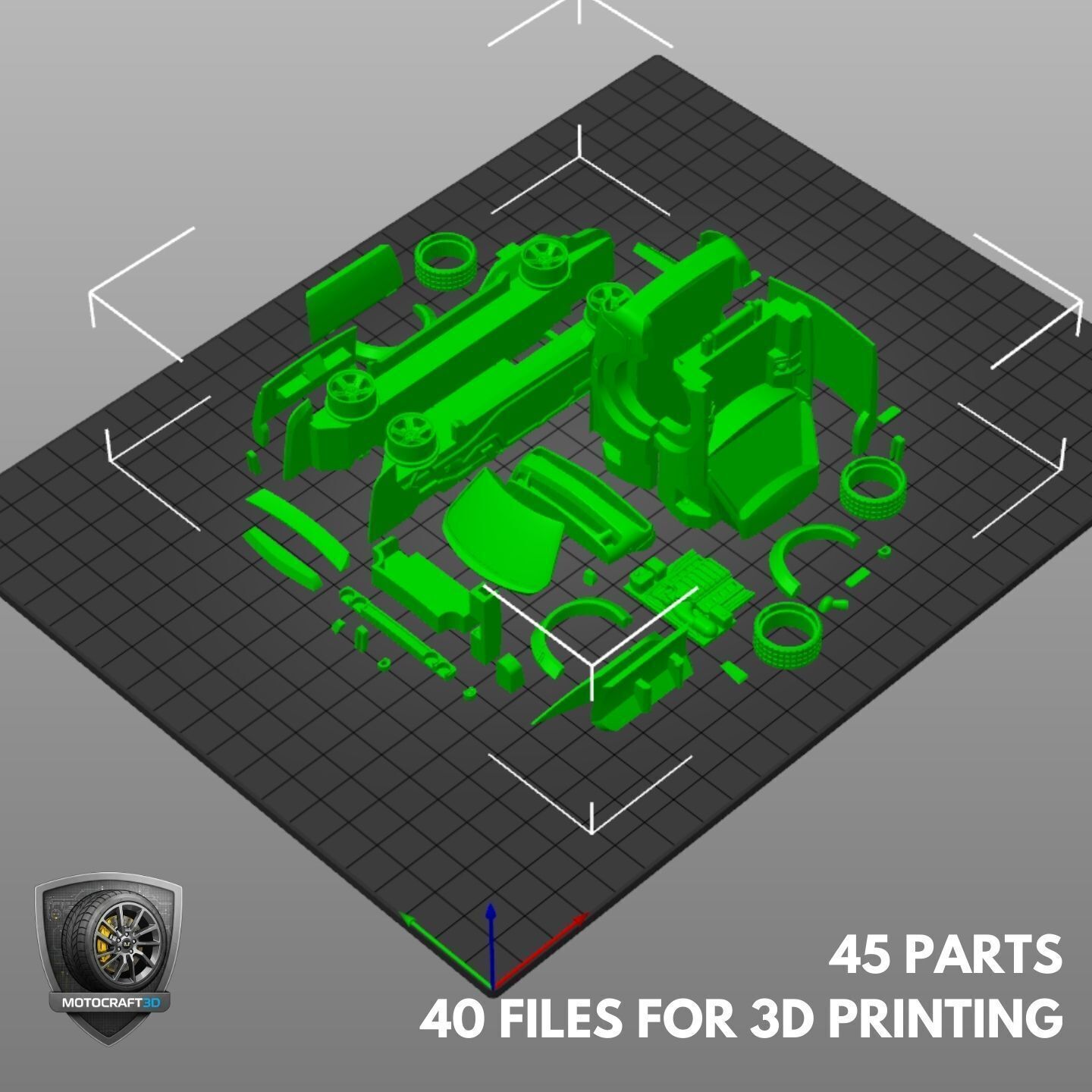 Bold Dodge Challenger - Printable STL - Personal Use 3D print model_14