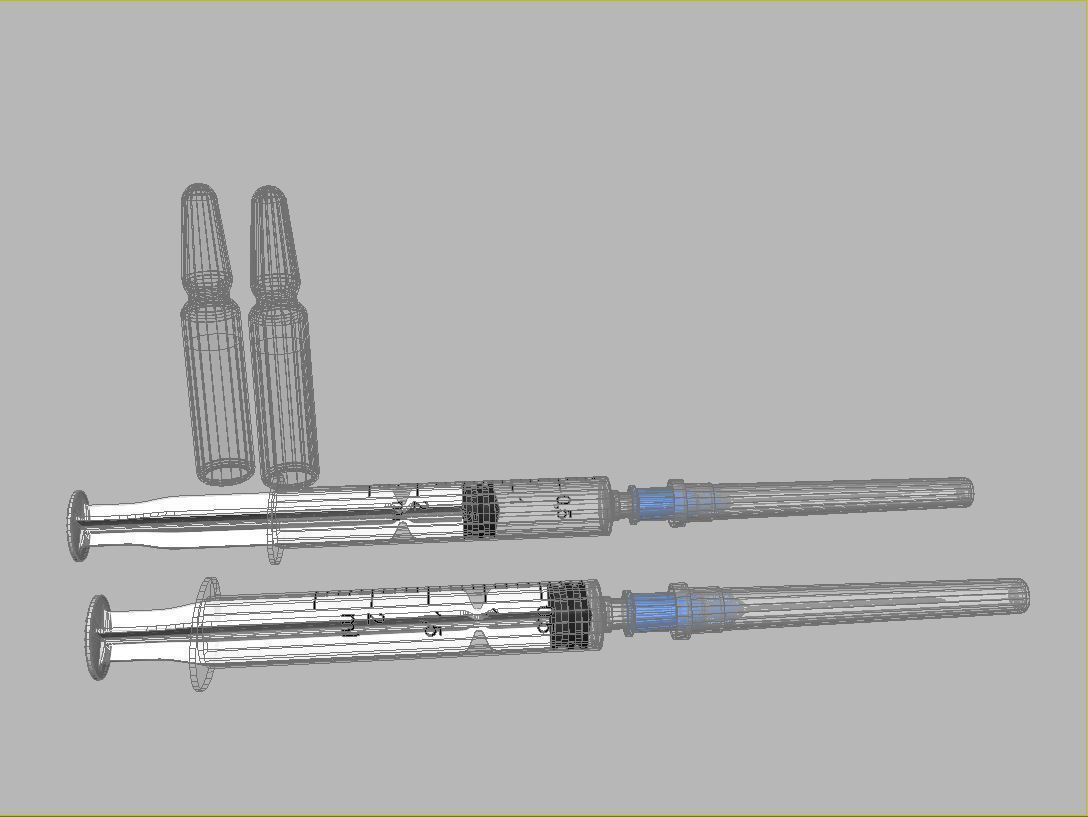Syringe syringes and needles 3D model_7