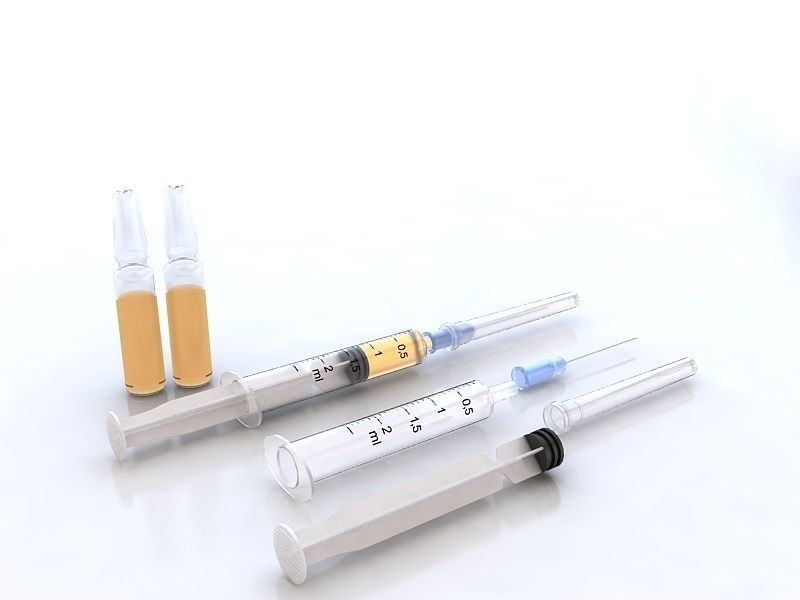 Syringe syringes and needles 3D model_3