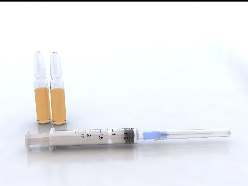 Syringe syringes and needles 3D model_2