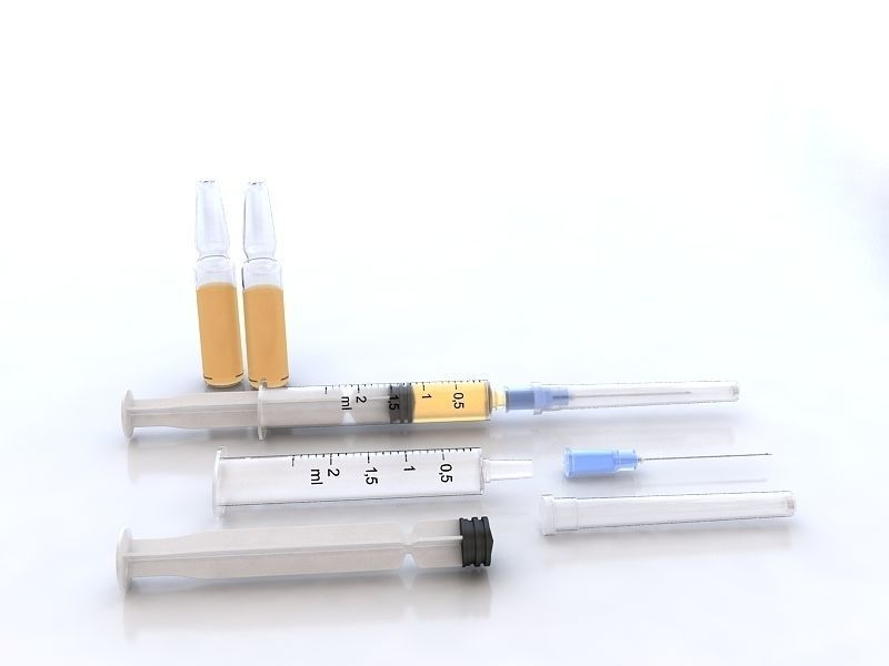 Syringe syringes and needles 3D model_1
