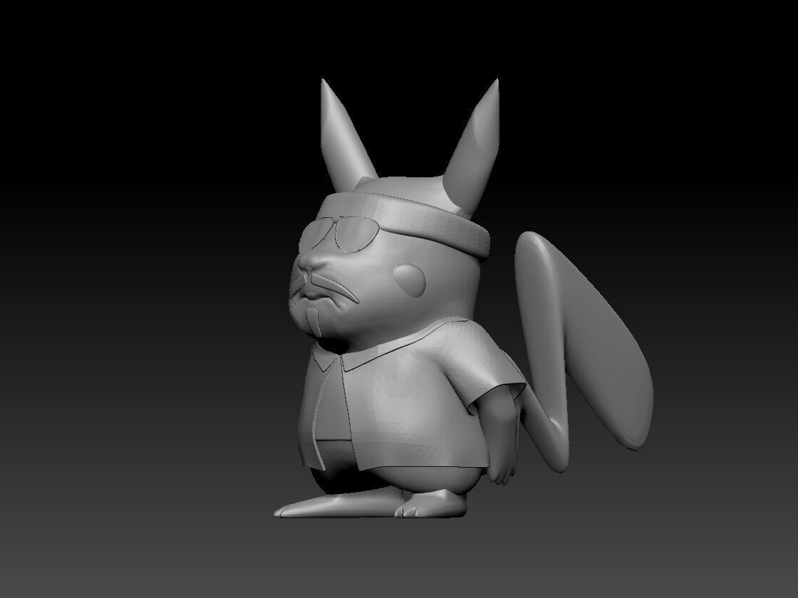 Pikachu fan art - fantasy 3d model 3D model_1