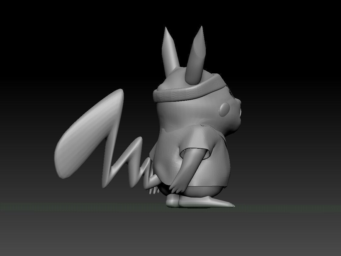 Pikachu fan art - fantasy 3d model 3D model_3