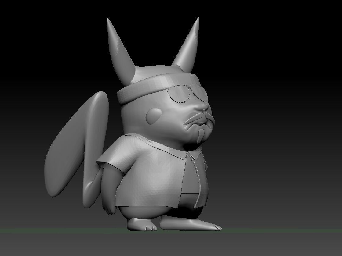 Pikachu fan art - fantasy 3d model 3D model_2