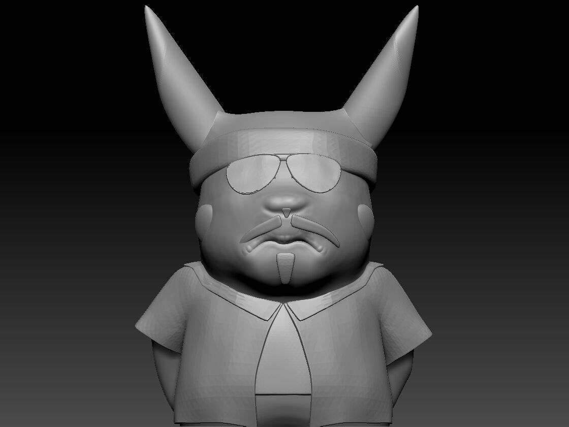 Pikachu fan art - fantasy 3d model 3D model_4