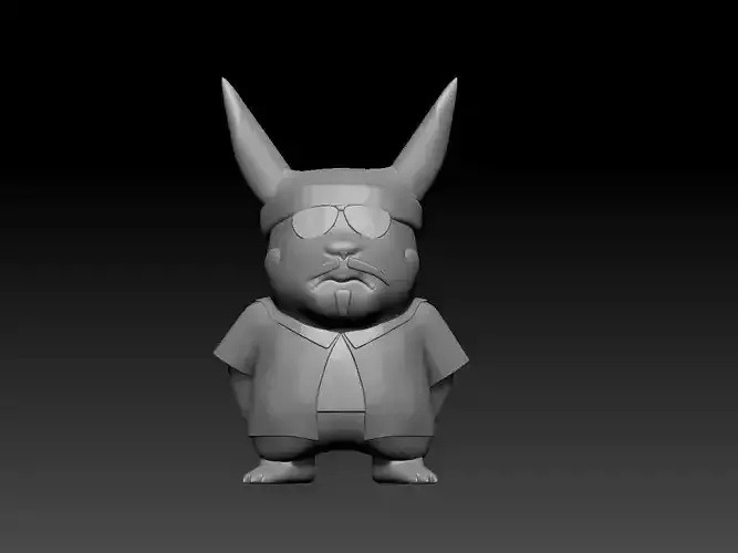 Pikachu fan art - fantasy 3d model