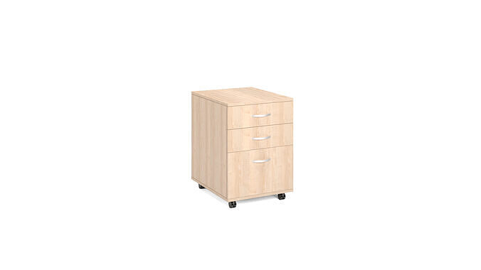 Mobile Pedestal with Three Drawers 442x534x628 Free low-poly 3D model