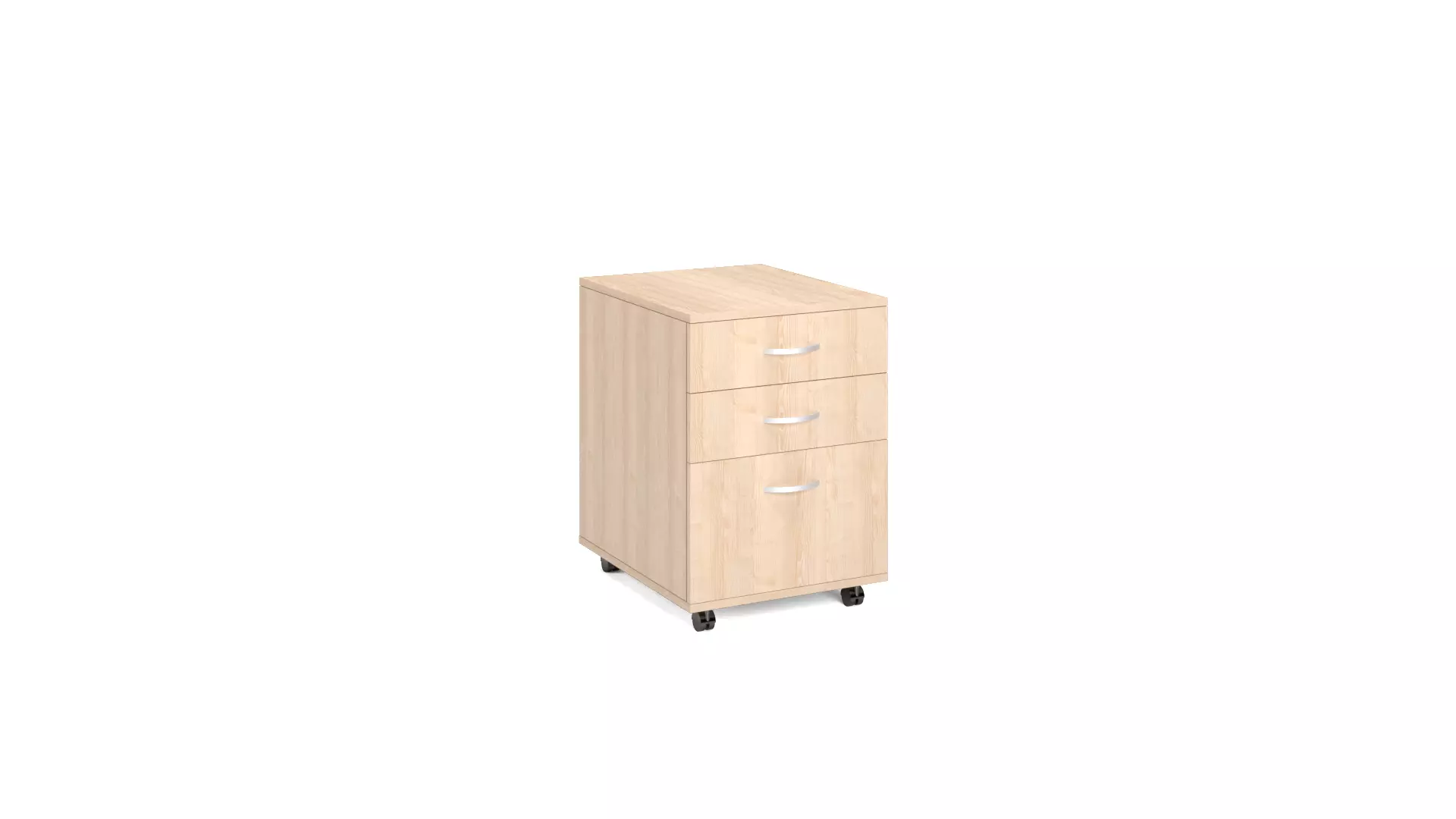 Mobile Pedestal with Three Drawers 442x534x628 Free low-poly 3D model_0