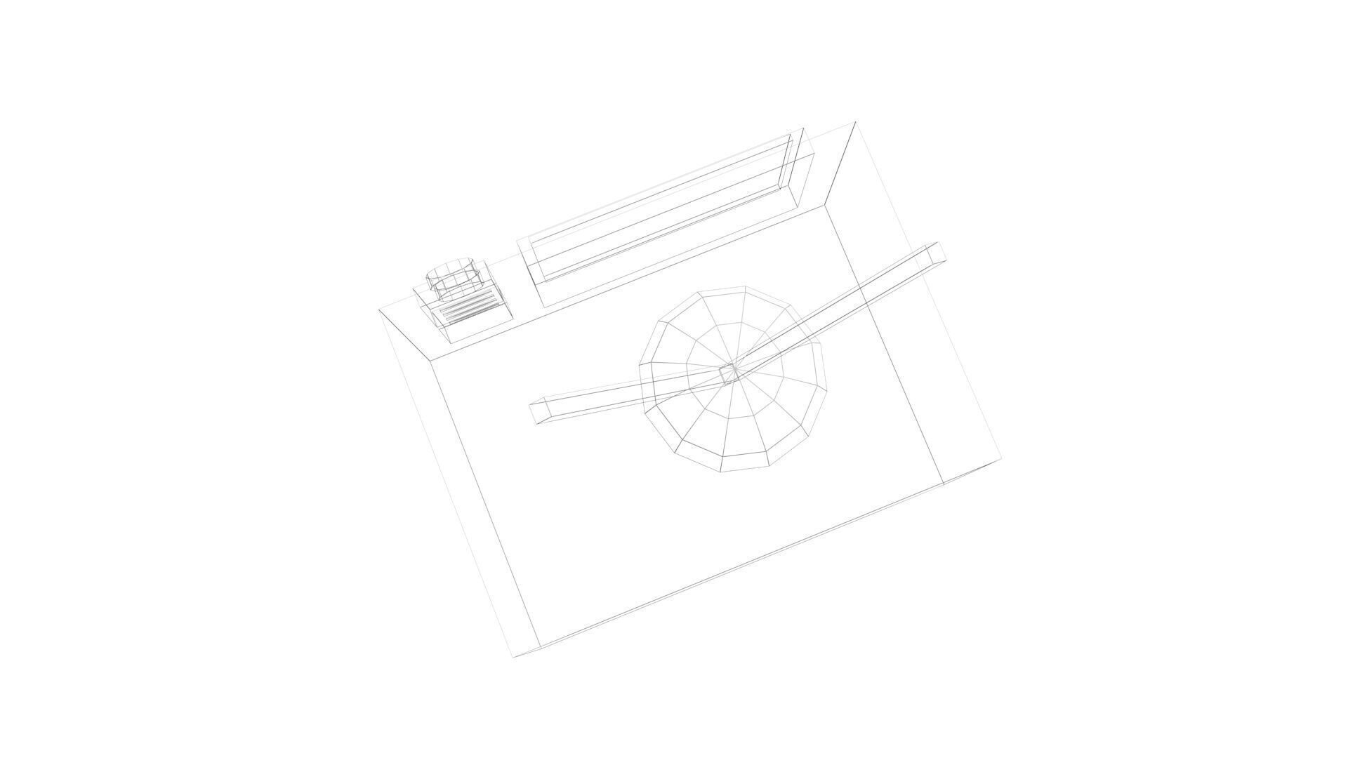 Low Poly Game Ready Old TV Low-poly 3D model_14