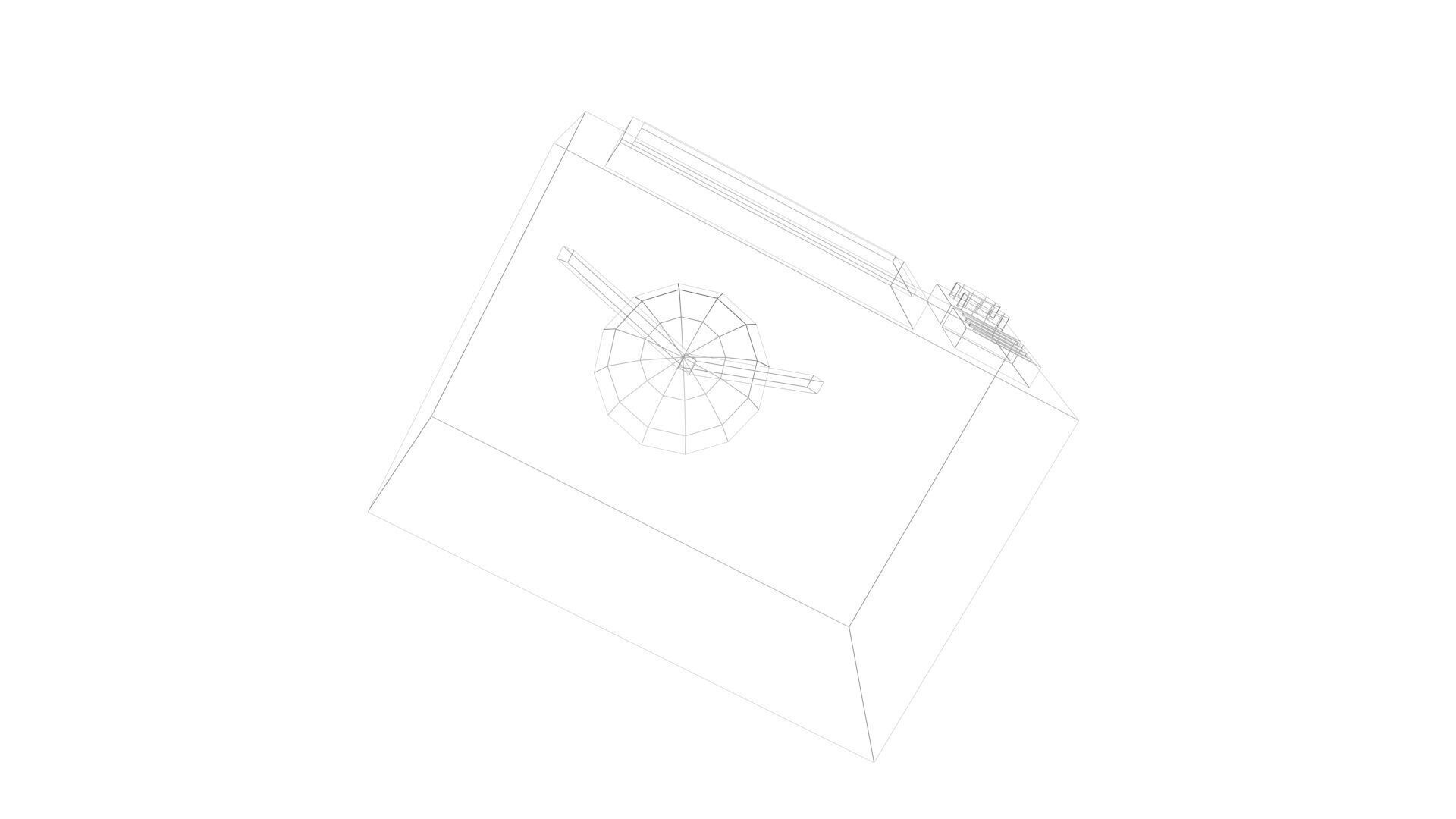 Low Poly Game Ready Old TV Low-poly 3D model_16