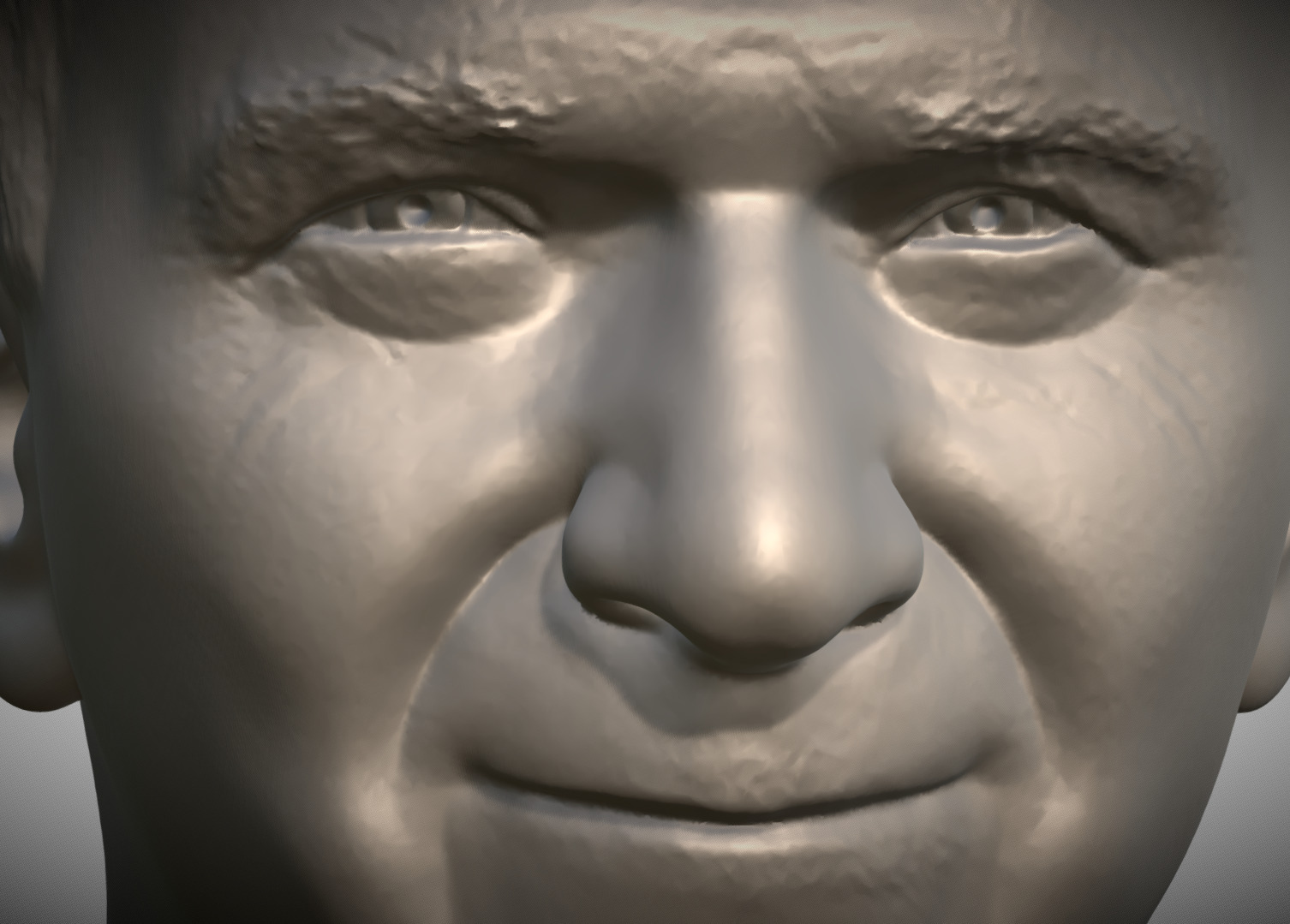 Pope John Paul II bust 3D print model_9