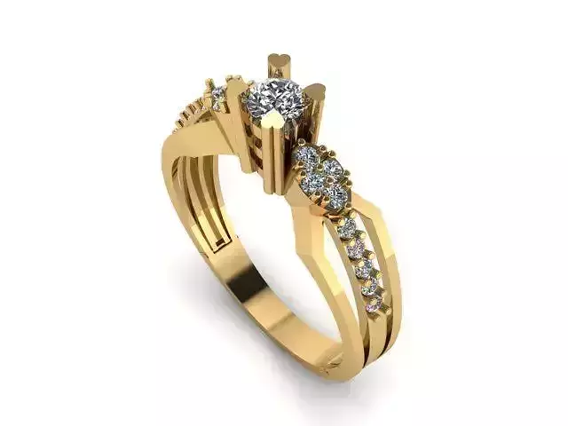 Female Solitaire Ring For Diamonds