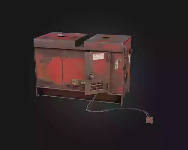 Rusty Generator  Weathered Power Source for Post-Apocalyptic  3D model