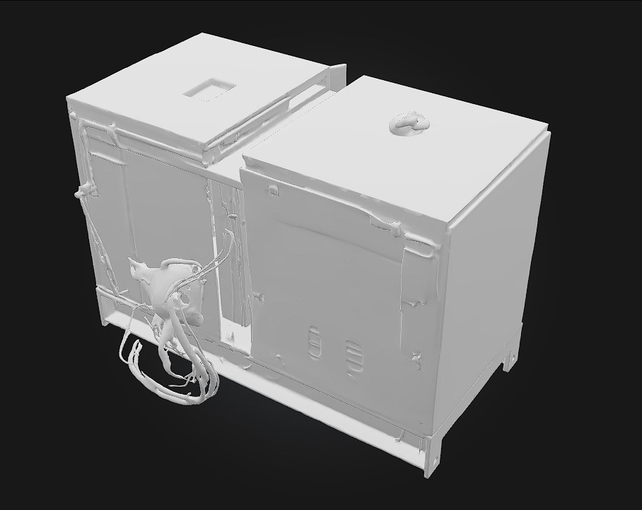 Rusty Generator  Weathered Power Source for Post-Apocalyptic  3D model_9