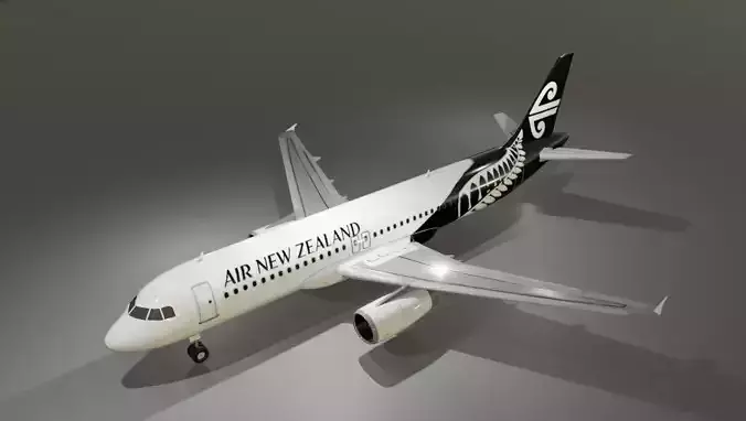 Air New Zealand Airbus a320-232 low poly 3D Model Low-poly 3D model