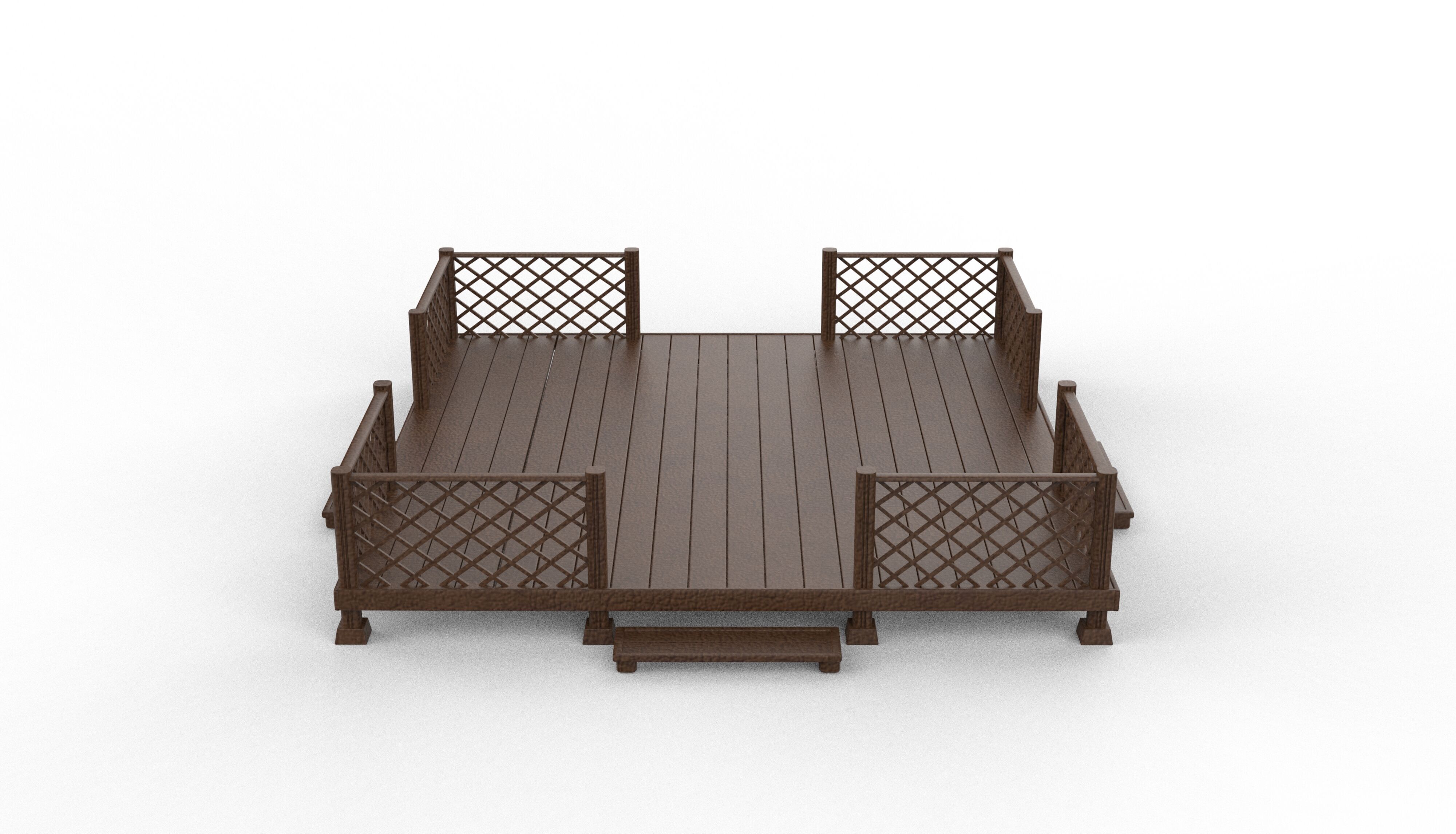 Wooden Terrace 3D model_7