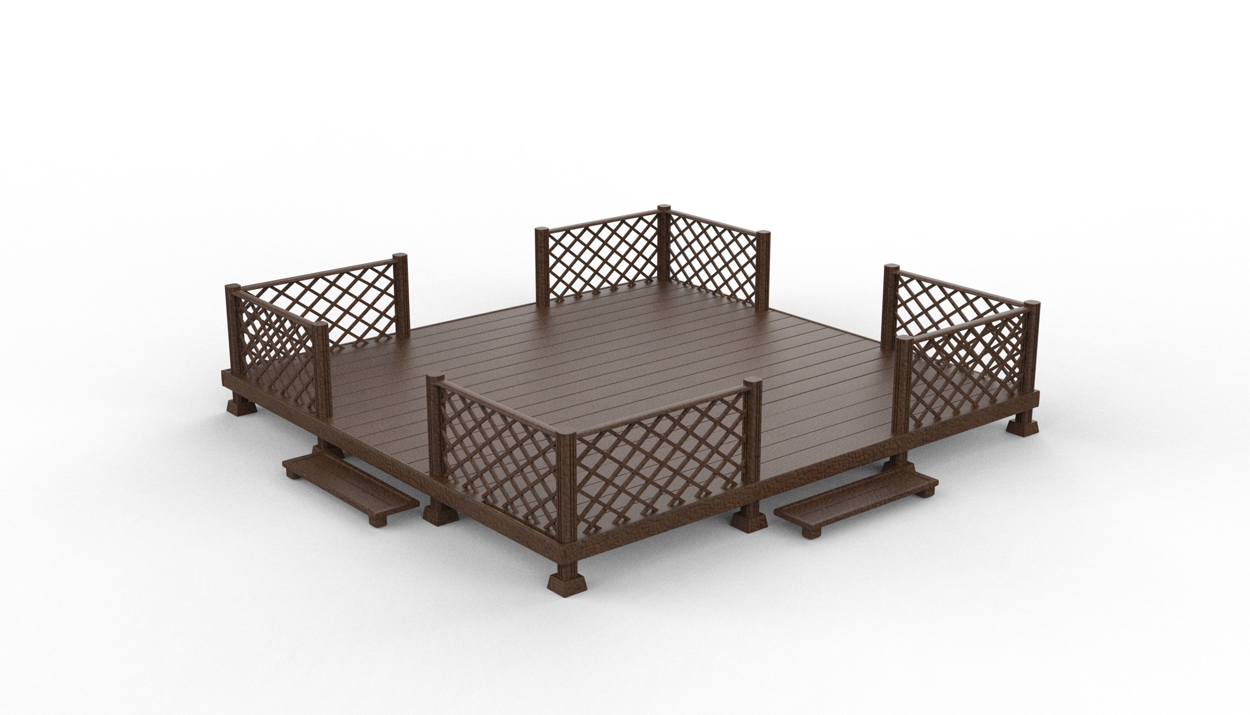 Wooden Terrace 3D model_6