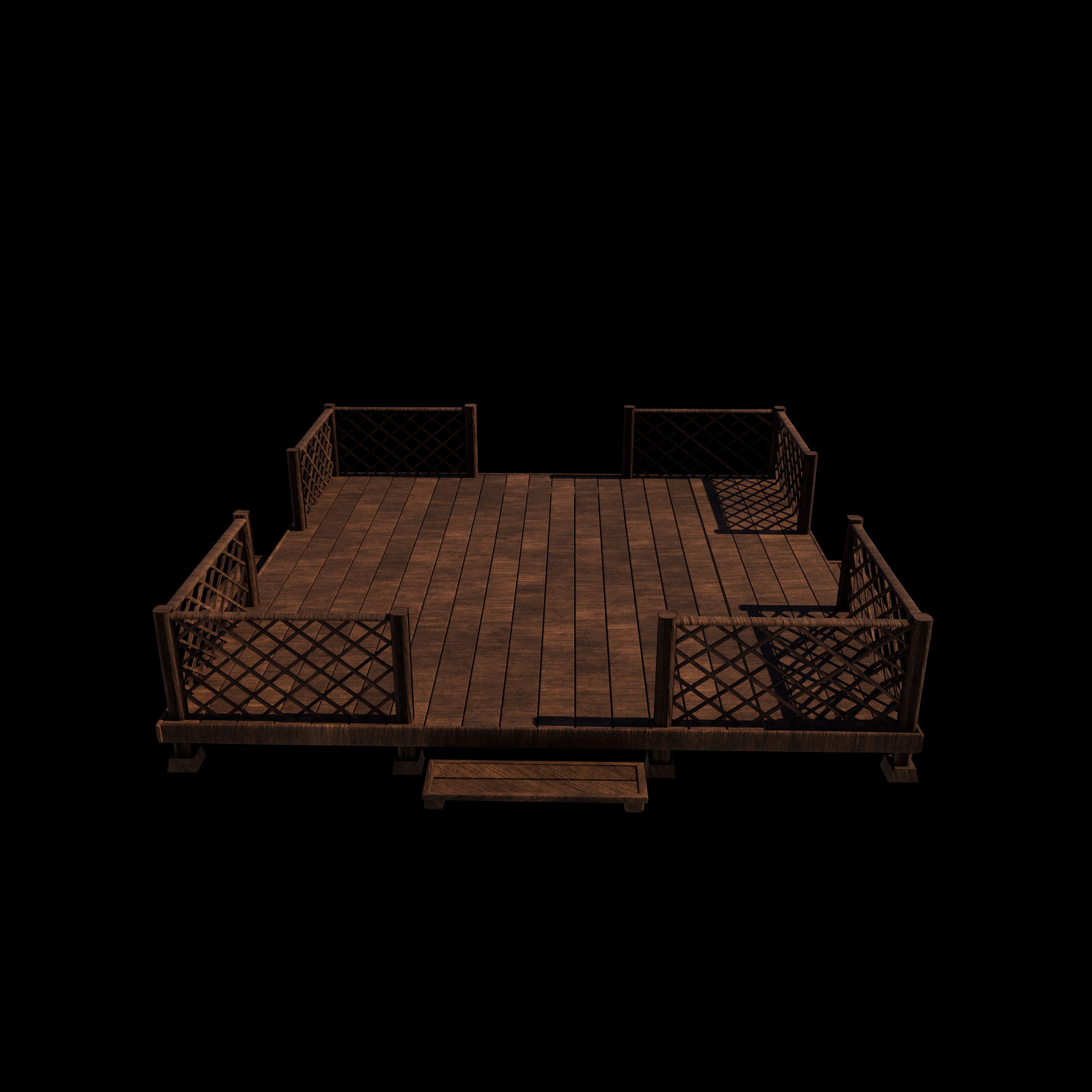 Wooden Terrace 3D model_8