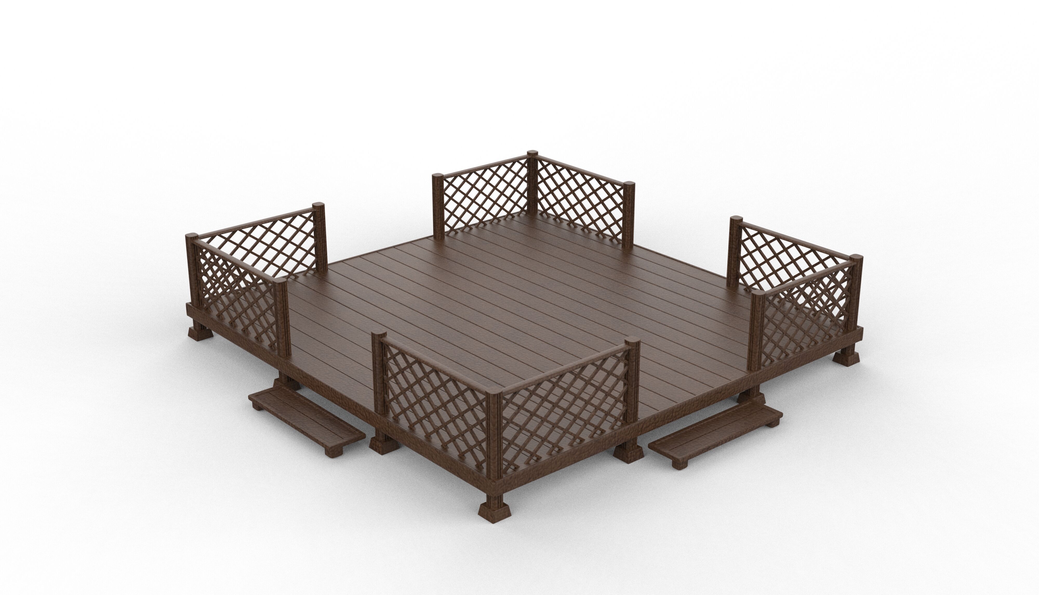 Wooden Terrace 3D model_5